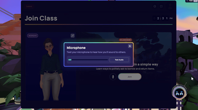 Mic Check - Joining a Live Class